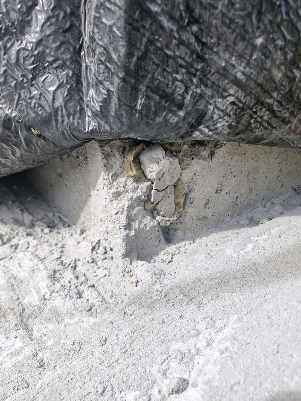 Damaged slab edge rebate, recorded during a slab pre-pour inspection in Redbank Plains