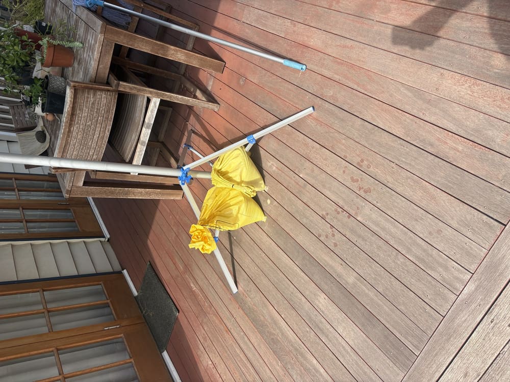 Deck unstable support, recorded during a pre-purchase inspection in Kedron